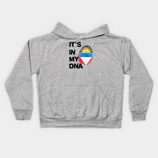 Flag of antigua barbuda in fingerprint Kids Hoodie